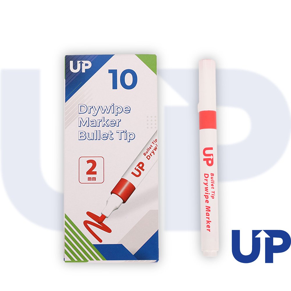 Drywipe Bullet Tip Marker Red (10)