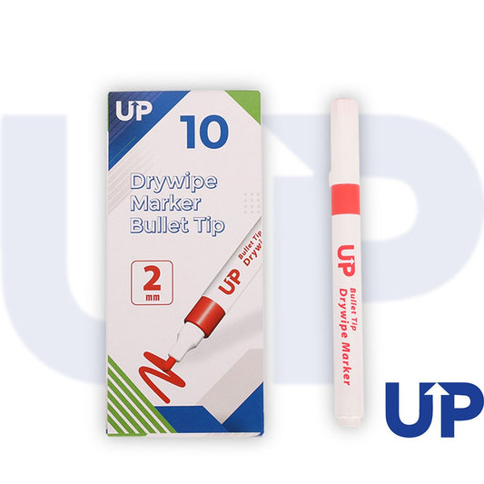 Drywipe Bullet Tip Marker Red (10)