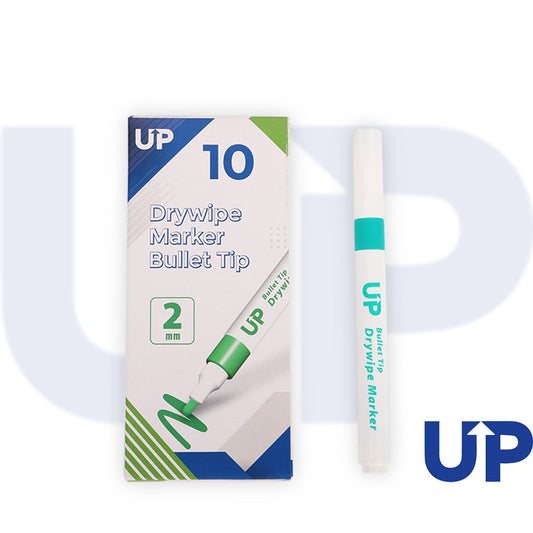 Drywipe Bullet Tip Marker Green (10)