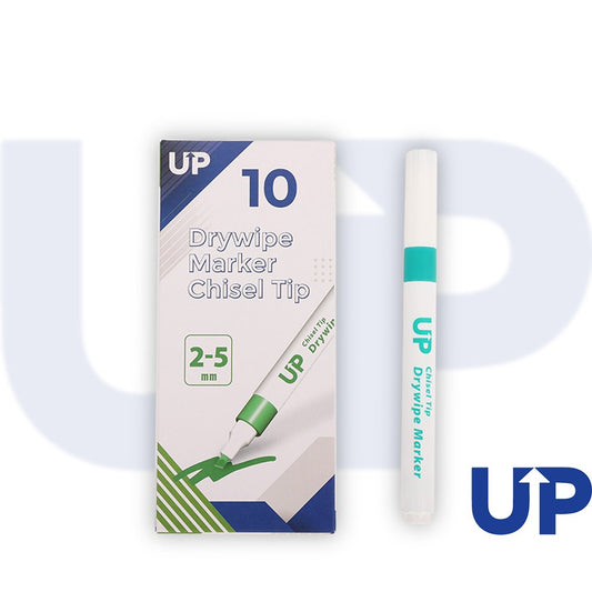 Drywipe Chisel Tip Marker Green (10)