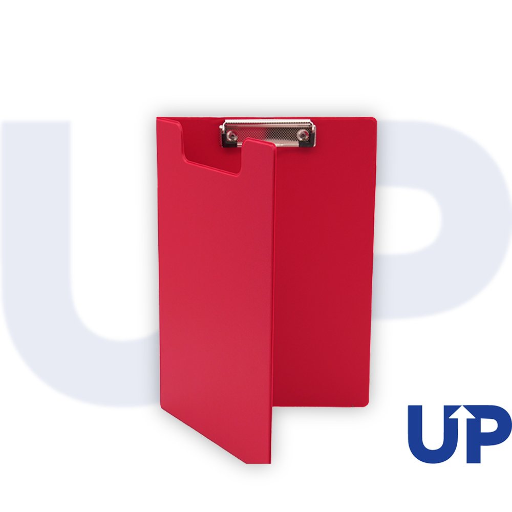 A4 PVC Fold Over Clipboard Red (10)