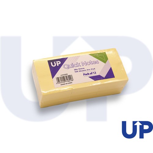 UP Quick Notes 38x51mm Yellow (12)