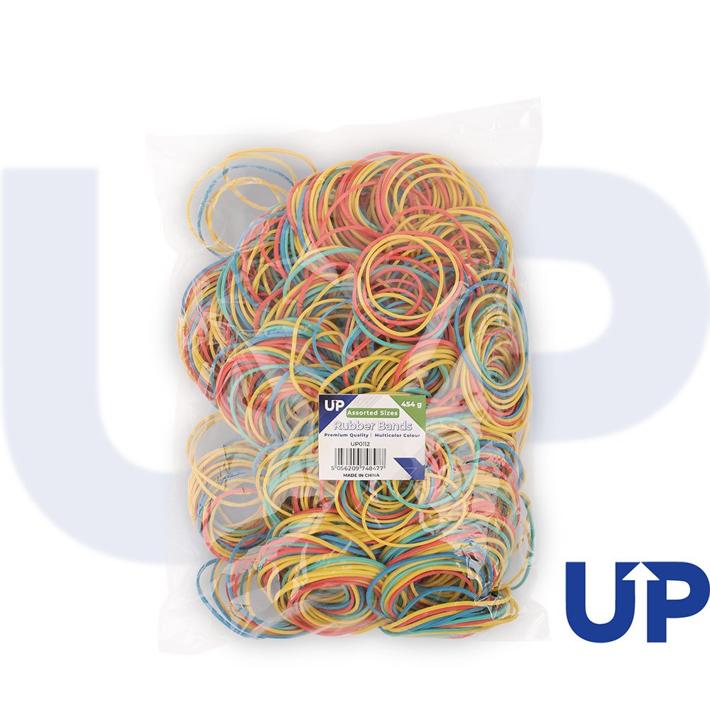 Rubber Bands Assorted Sizes - 454g