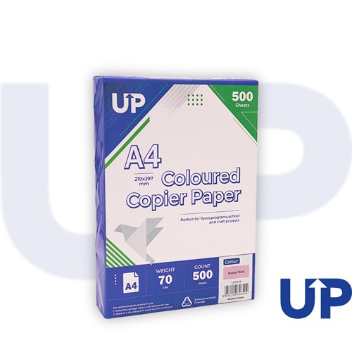 UP Coloured A4 Copier Paper 70GSM UP Coloured A4 Copier Paper 70GSM Pastel Green - 500 sheets - 1 Ream, UP Coloured A4 Copier Paper 70GSM Pastel Blue - 500 sheets - 1 Ream, UP Coloured A4 Copier Paper 70GSM Pastel Pink - 500 sheets - 1 Ream, UP Coloured A4 Copier Paper 70GSM Pastel Yellow - 500 sheets - 1 Ream, UP Coloured A4 Copier Paper 70GSM Bright Yellow - 500 sheets - 1 Ream, UP Coloured A4 Copier Paper 70GSM Pastel Green - 500 sheets - 1 Ream, UP Coloured A4 Copier Paper 70GSM Pastel Blue - 500 she...