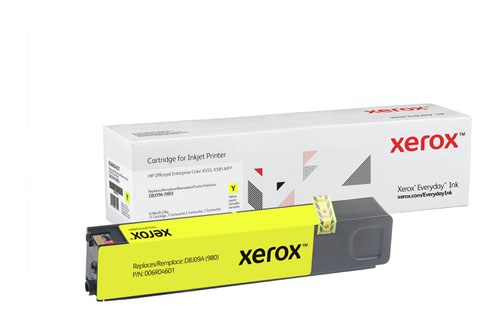 XET Pagewide Ink Xerox Everyday Ink For HP D8J09A 980 Yellow Ink Cartridge 006R04601 6600 Pages